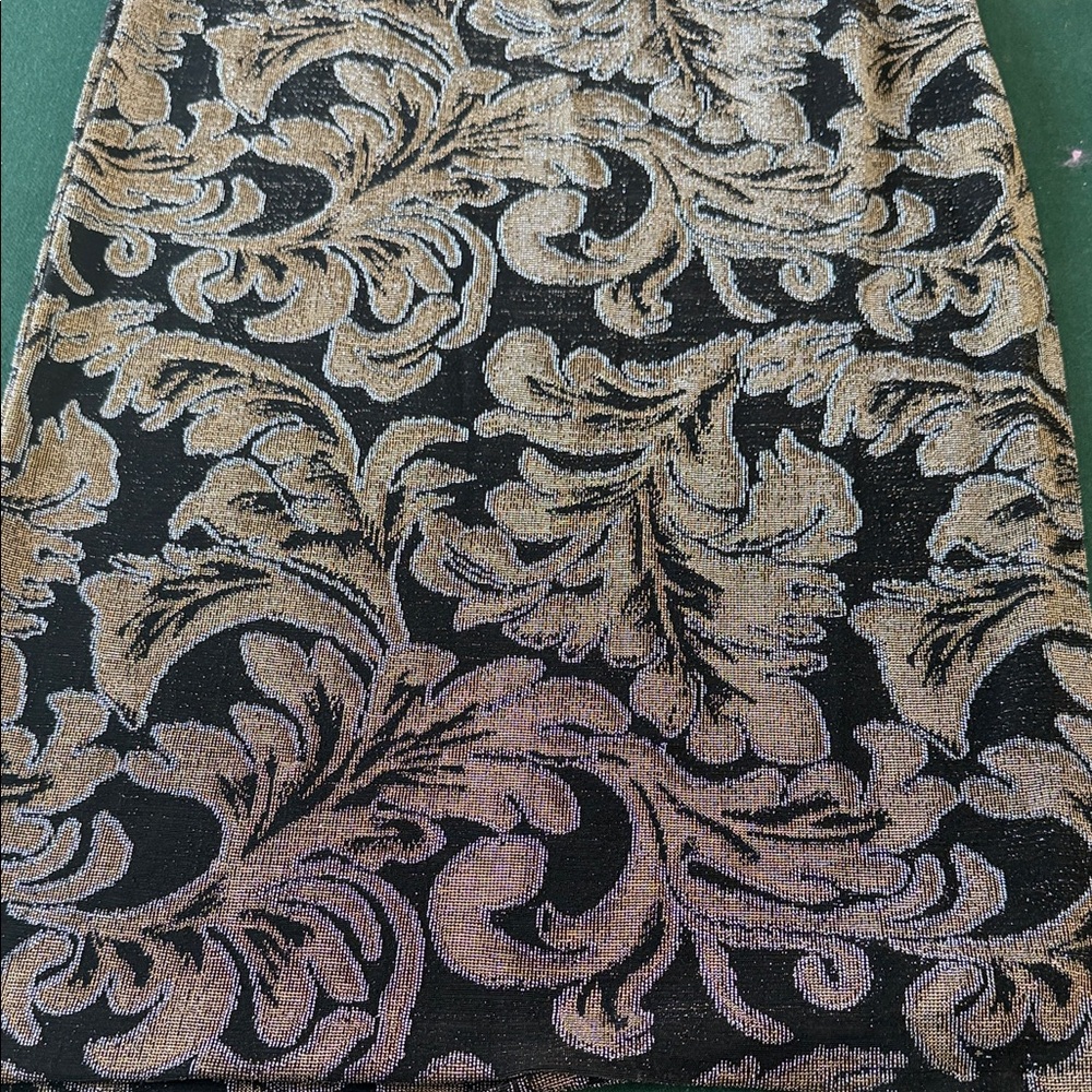 Eliza J Black and Gold Floral Midi Dress. CAJA. # 1 B - Picture 2 of 9